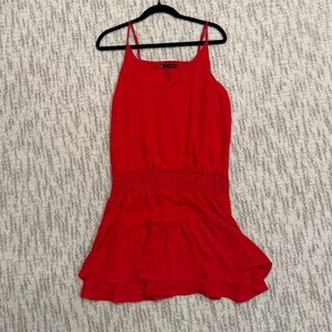 Krisa Drop Waist Berry Mini Dress